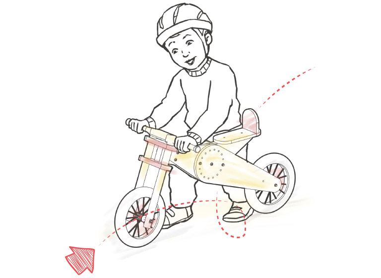 Bici di legno per bambini